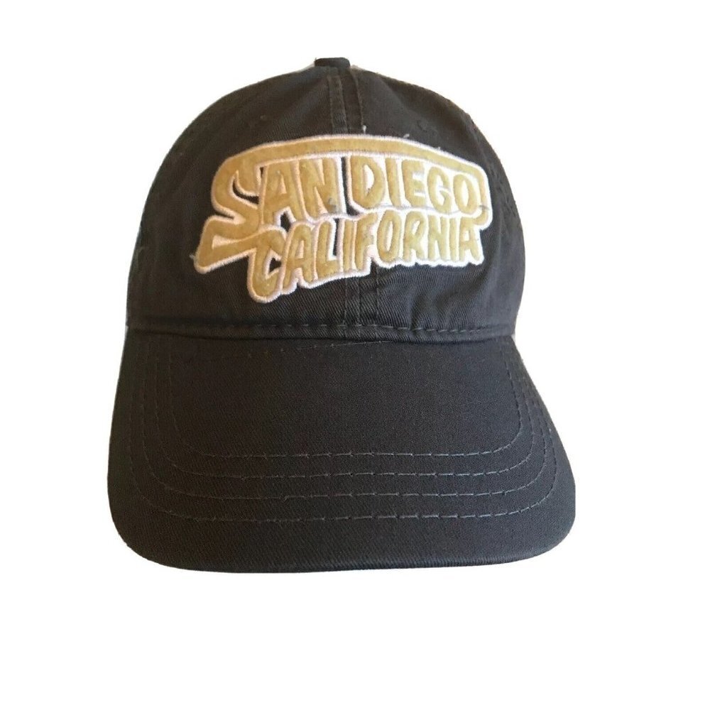 San Diego California Gray Hat Cap Adjustable Travel Embroidered